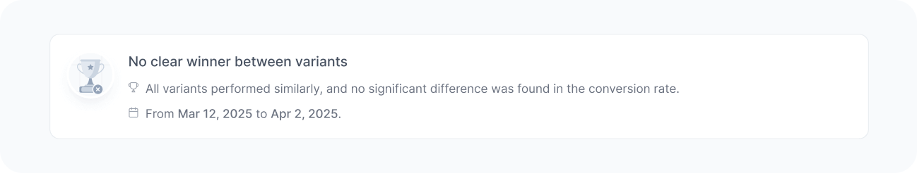 No clear winner between variants flag