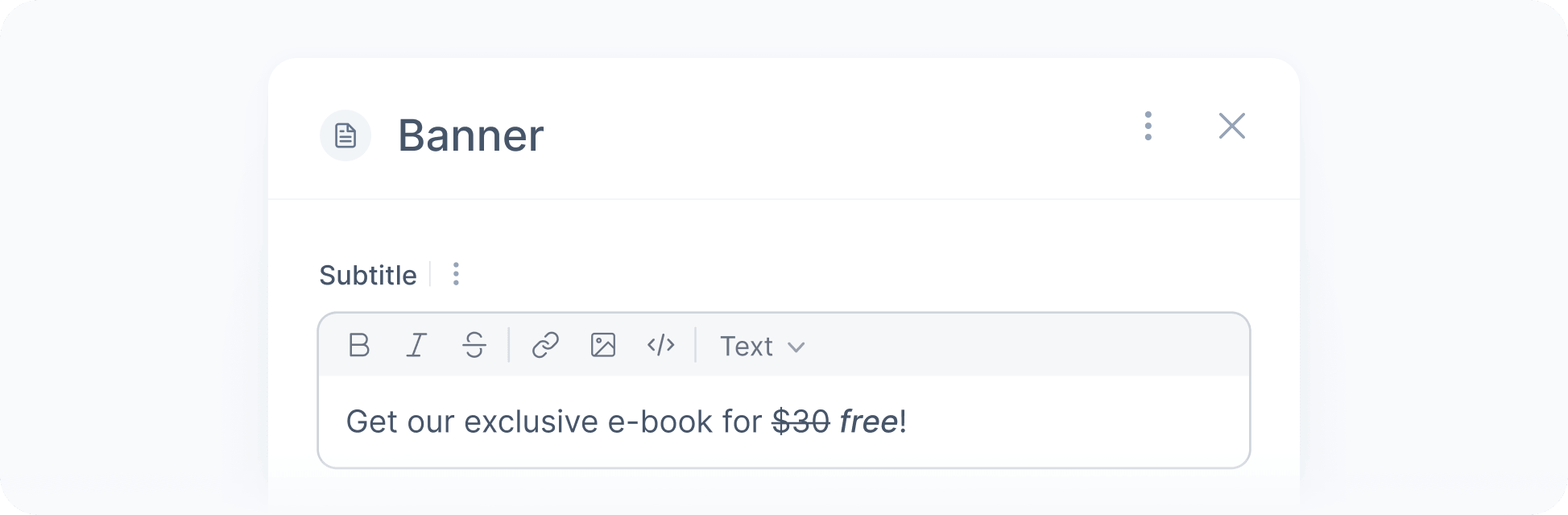 Rich text input