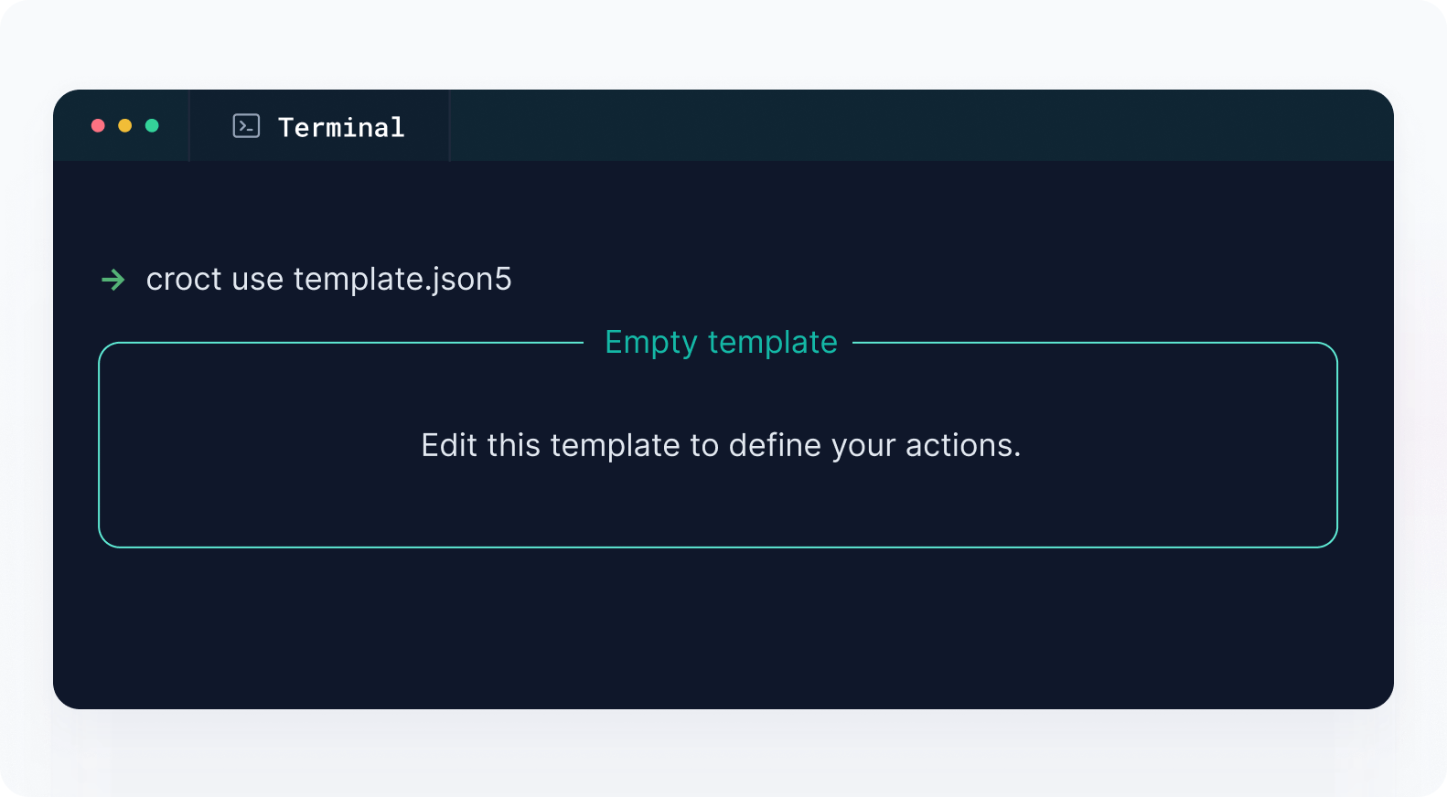 Template output