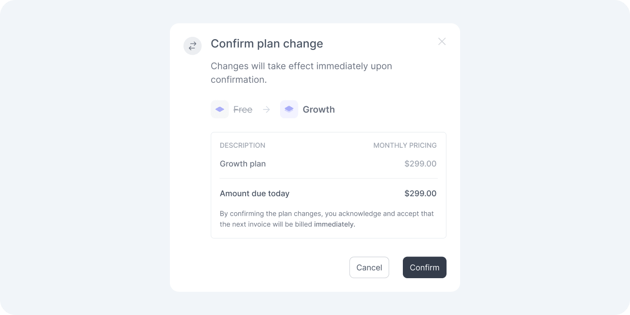 Plan change summary