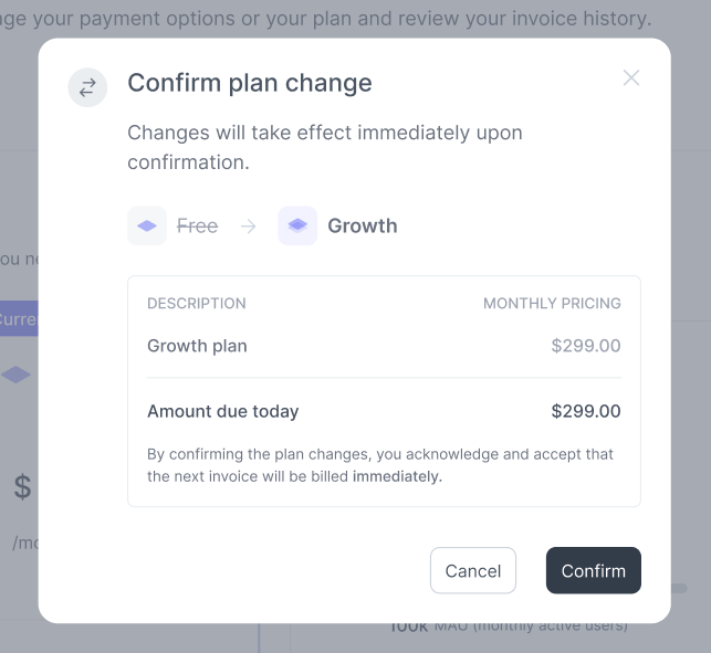 Plan change summary