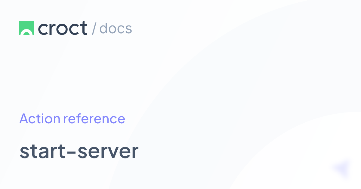 start-server | Croct Documentation