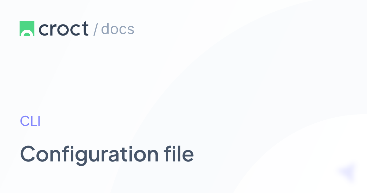 Configuration file | Croct Documentation