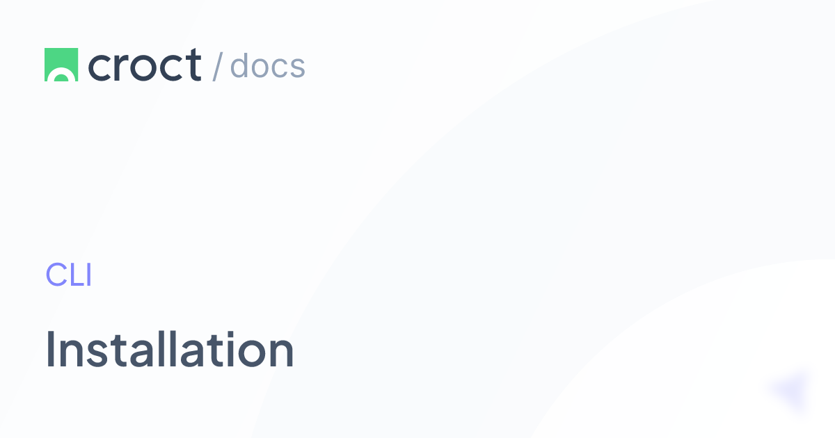 Installation | Croct Documentation
