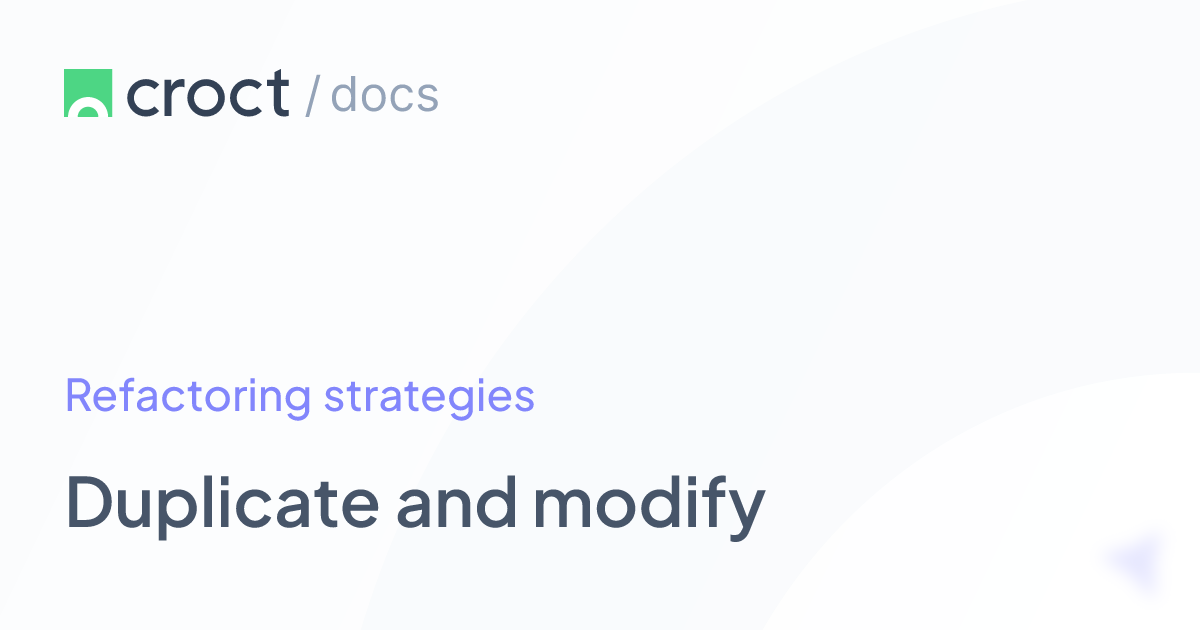 Duplicate and modify | Croct Documentation