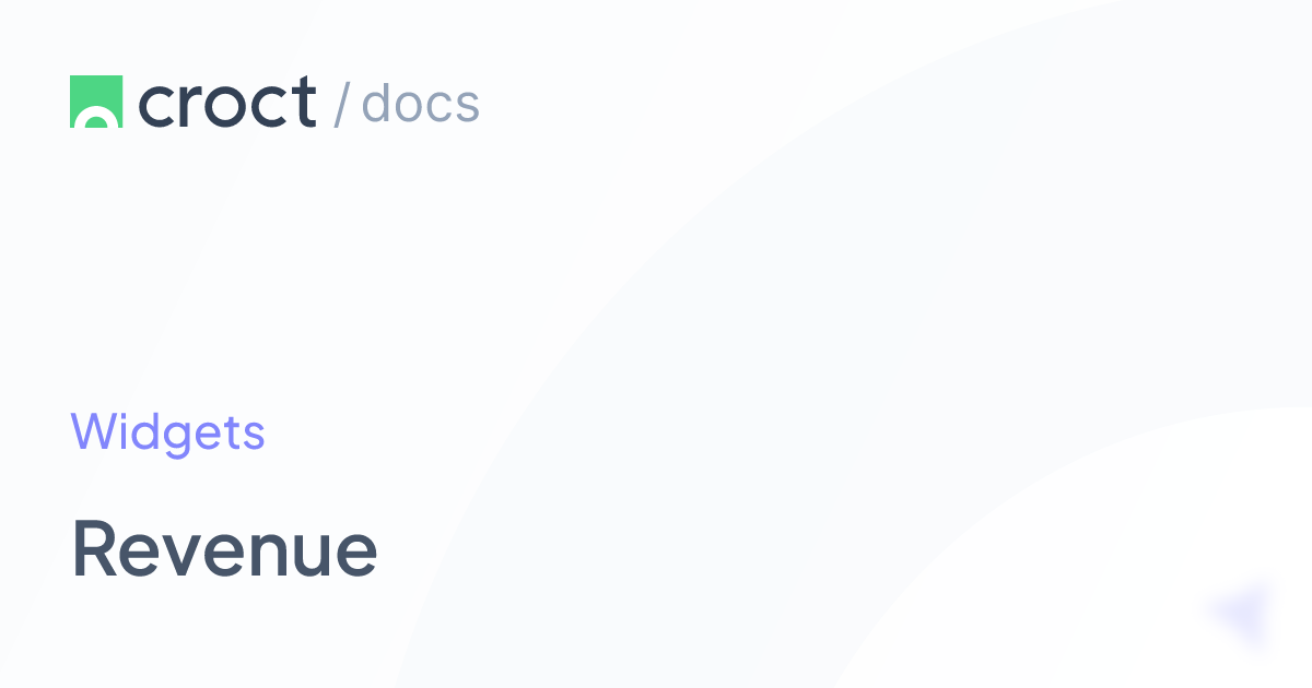 Revenue | Croct Documentation